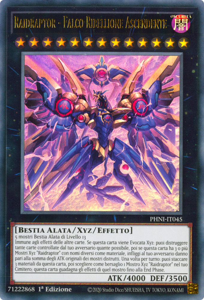 PHNI-IT045 Raidraptor - Falco Ribellione Ascendente Ultra Rara 1a Edizione (IT) -NEAR MINT-