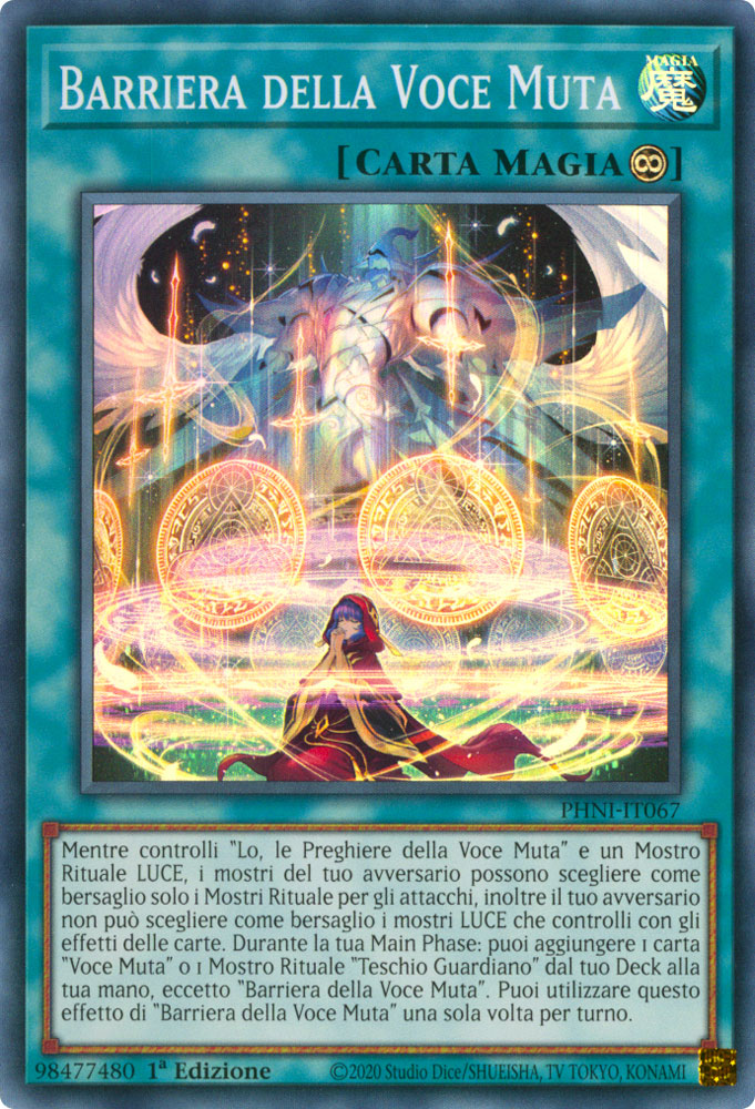 PHNI-IT067 Barriera della Voce Muta Super Rara 1a Edizione (IT) -NEAR MINT-