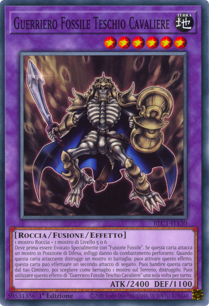 BLC1-IT130 Guerriero Fossile Teschio Cavaliere Comune 1a Edizione (IT) -NEAR MINT-