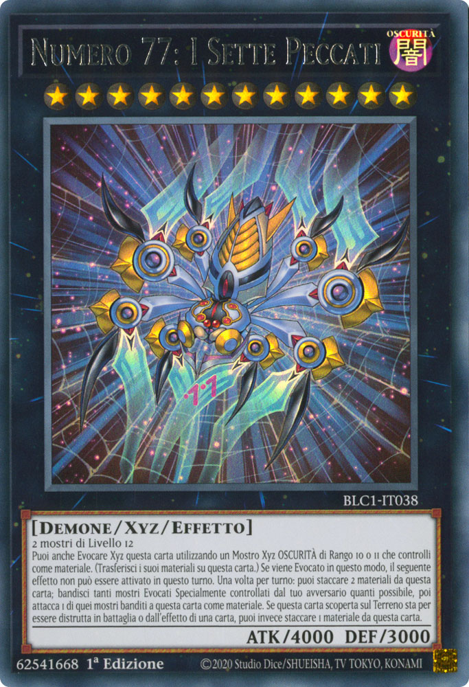 BLC1-IT038 Numero 77: I Sette Peccati (SILVER) Ultra Rara 1a Edizione (IT) -NEAR MINT-