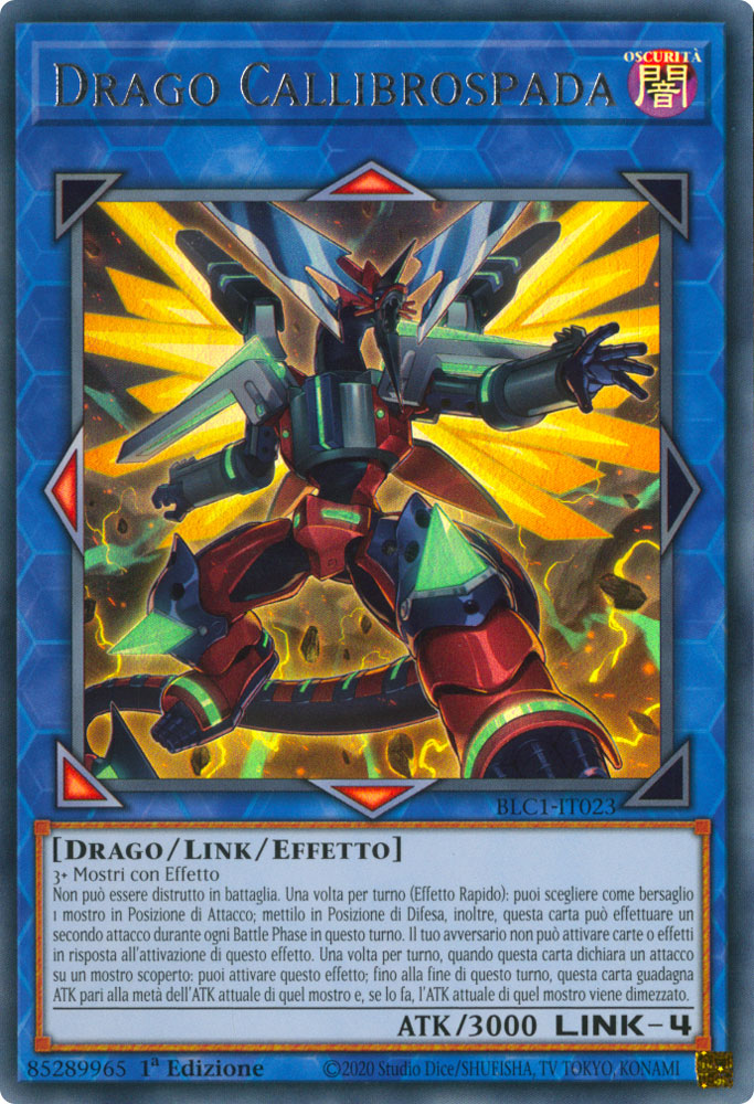 BLC1-IT023 Drago Callibrospada (SILVER) Ultra Rara 1a Edizione (IT) -NEAR MINT-