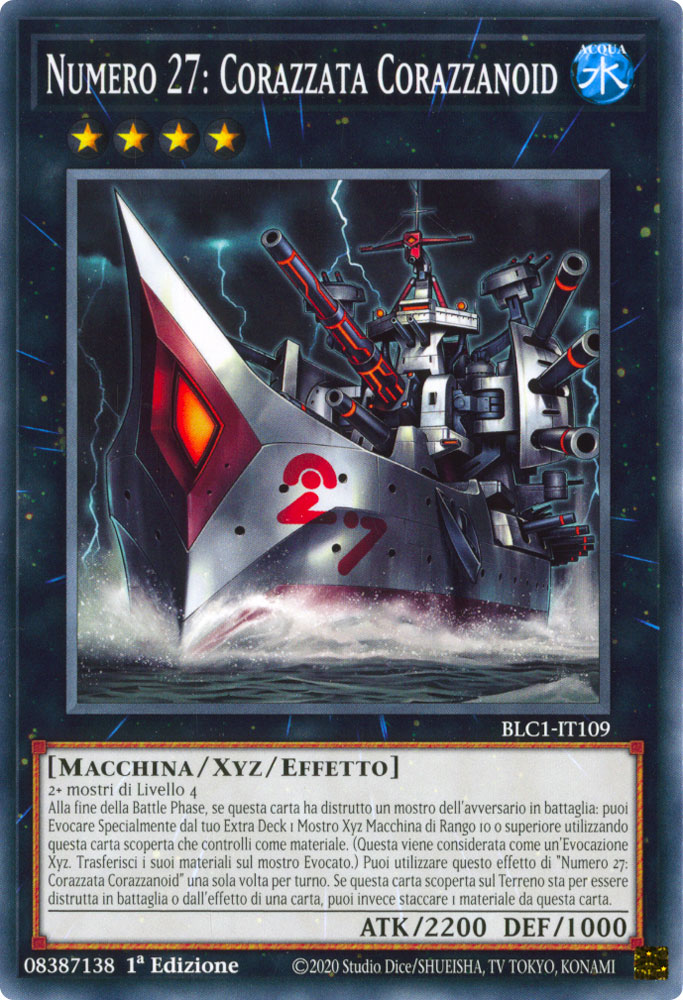 BLC1-IT109 Numero 27: Corazzata Corazzanoid Comune 1a Edizione (IT) -NEAR MINT-
