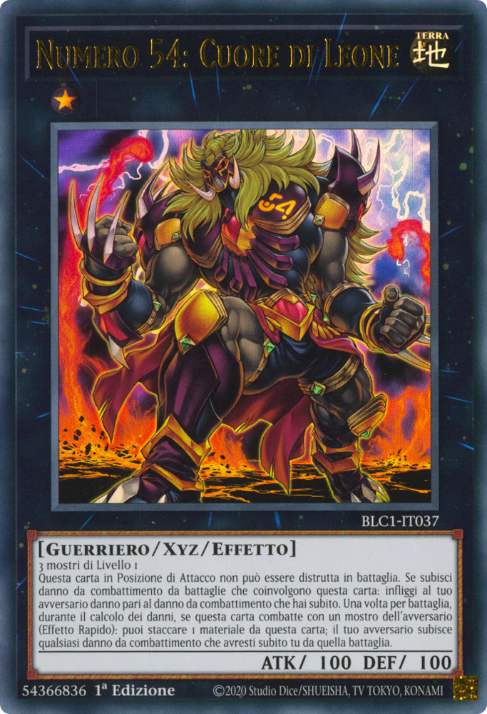 BLC1-IT037 Numero 54: Cuore di Leone Ultra Rara 1a Edizione (IT) -NEAR MINT-