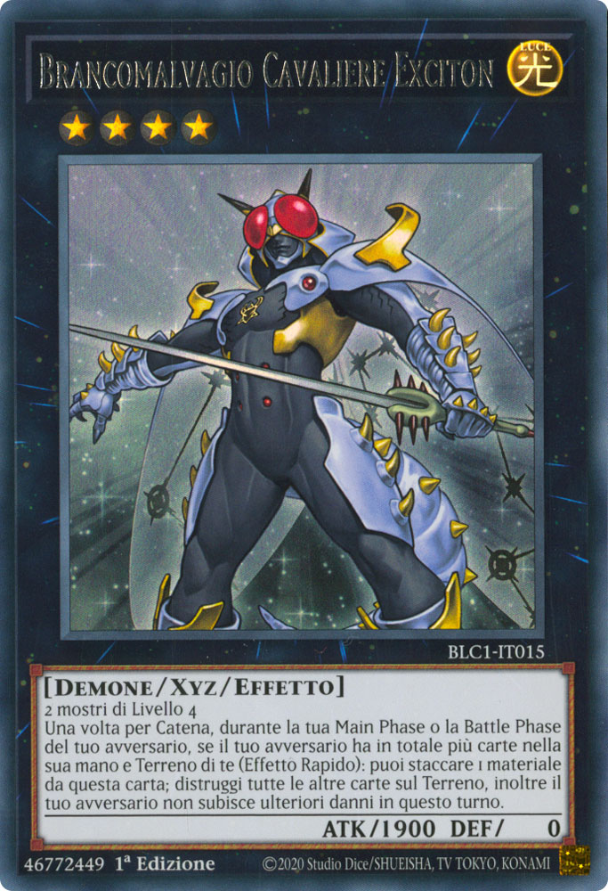 BLC1-IT015 Brancomalvagio Cavaliere Exciton (SILVER) Ultra Rara 1a Edizione (IT) -NEAR MINT-