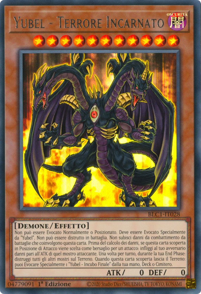 BLC1-IT028 Yubel - Terrore Incarnato (SILVER) Ultra Rara 1a Edizione (IT) -NEAR MINT-