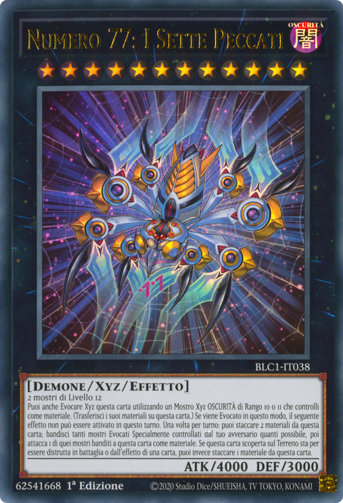 BLC1-IT038 Numero 77: I Sette Peccati Ultra Rara 1a Edizione (IT) -NEAR MINT-