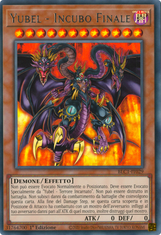 BLC1-IT029 Yubel - Incubo Finale (SILVER) Ultra Rara 1a Edizione (IT) -NEAR MINT-
