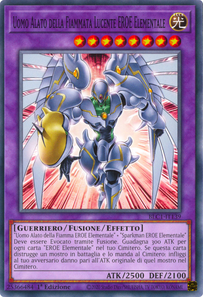 BLC1-IT139 Uomo Alato della Fiammata Lucente EROE Elementale Comune 1a Edizione (IT) -NEAR MINT-