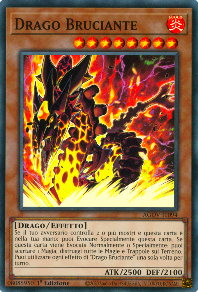 AGOV-IT094 Drago Bruciante Super Rara 1a Edizione (IT) -NEAR MINT-