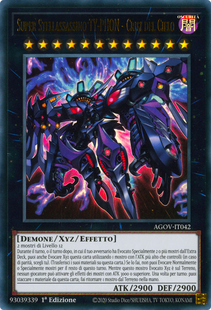 AGOV-IT042 Super Stellassassino TY-PHON - Crisi del Cielo Ultra Rara 1a Edizione (IT) -NEAR MINT-