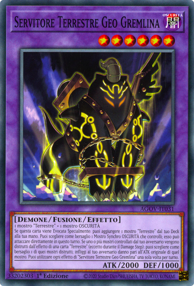 AGOV-IT031 Servitore Terrestre Geo Gremlina Comune 1a Edizione (IT) -NEAR MINT-