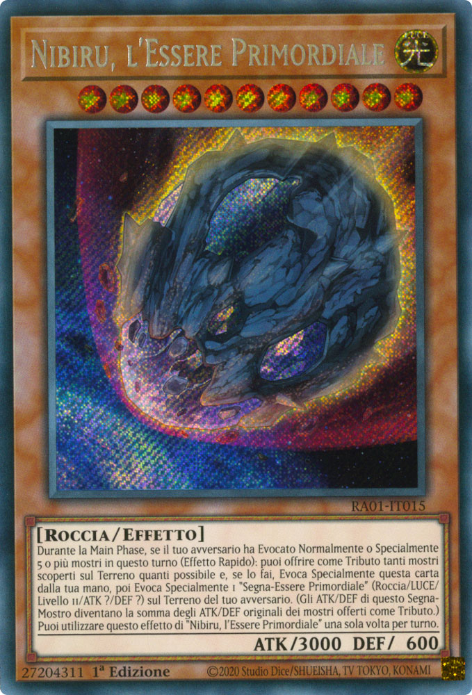 RA01-IT015 Nibiru, l'Essere Primordiale Rara Segreta 1a Edizione (IT) -NEAR MINT-