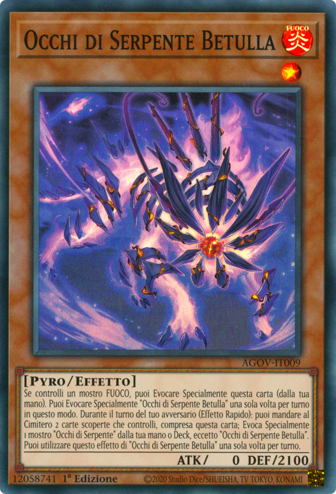 AGOV-IT009 Occhi di Serpente Betulla Super Rara 1a Edizione (IT) -NEAR MINT-