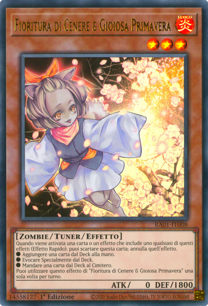 RA01-IT008 Fioritura di Cenere & Gioiosa Primavera Ultra Rara 1a Edizione (IT) -NEAR MINT-