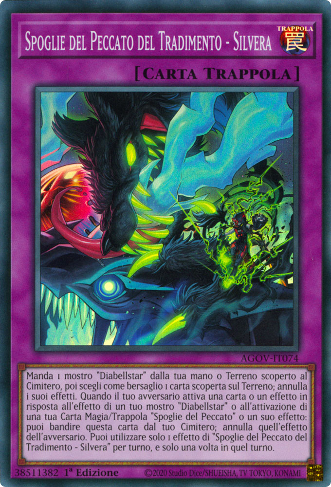 AGOV-IT074 Spoglie del Peccato del Tradimento - Silvera Super Rara 1a Edizione (IT) -NEAR MINT-