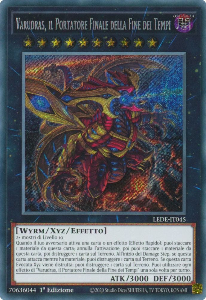 LEDE-IT045 Varudras, il Portatore Finale della Fine dei Tempi Rara Segreta 1a Edizione (IT) -NEAR MINT-