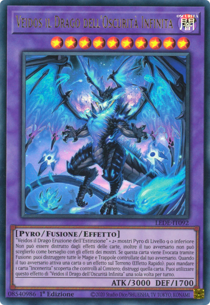 LEDE-IT092 Veidos il Drago dell'Oscurita' Infinita Ultra Rara 1a Edizione (IT) -NEAR MINT-