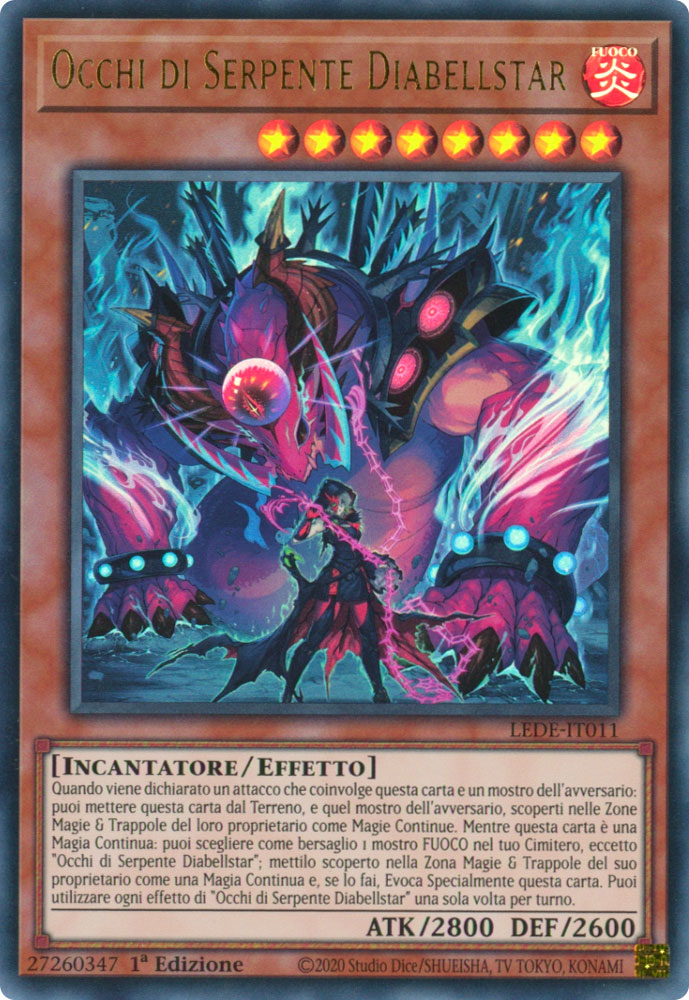 LEDE-IT011 Occhi di Serpente Diabellstar Ultra Rara 1a Edizione (IT) -NEAR MINT-