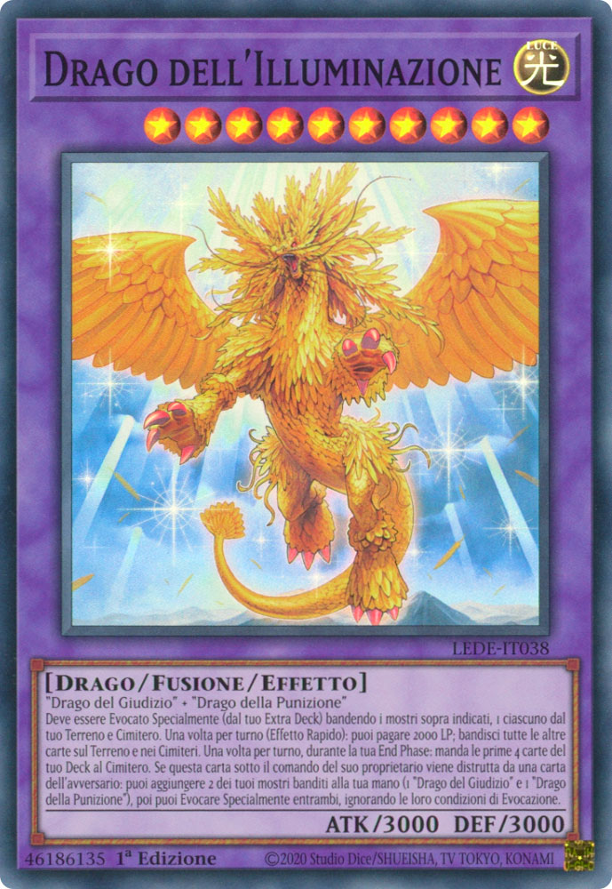 LEDE-IT038 Drago dell'Illuminazione Super Rara 1a Edizione (IT) -NEAR MINT-