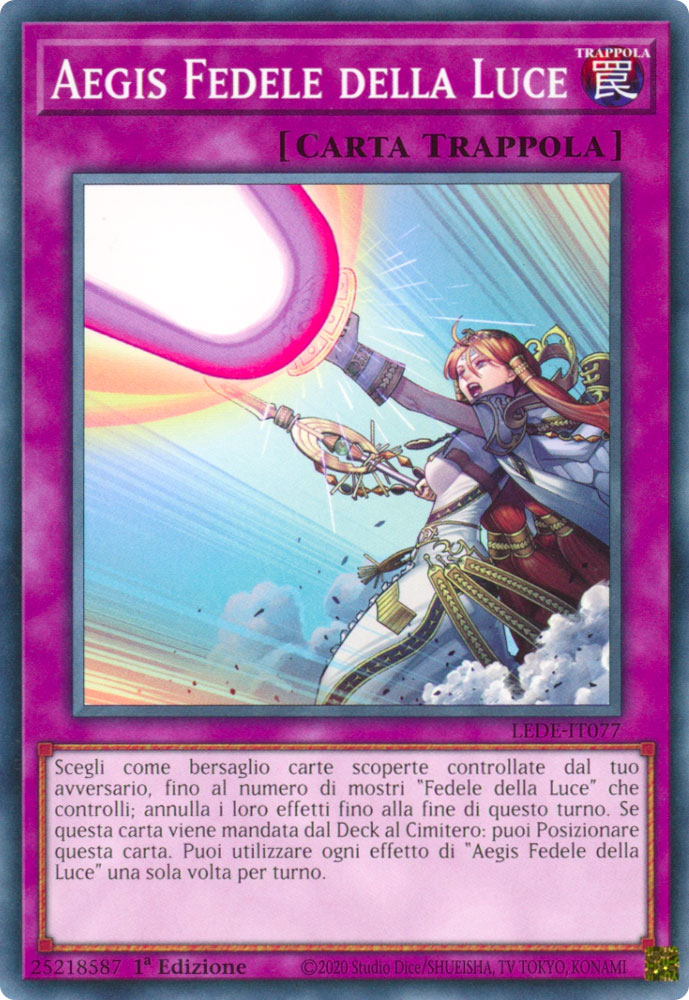 LEDE-IT077 Aegis Fedele della Luce Comune 1a Edizione (IT) -NEAR MINT-