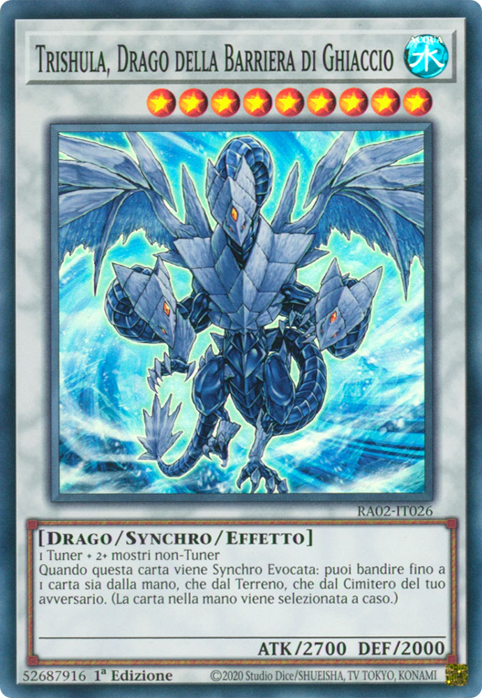 RA02-IT026 Trishula, Drago della Barriera di Ghiaccio Super Rara 1a Edizione (IT) -NEAR MINT-