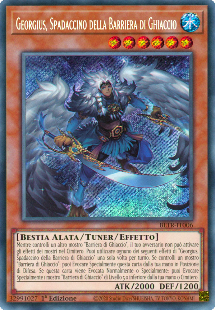 BLTR-IT006 Georgius, Spadaccino della Barriera di Ghiaccio Rara Segreta 1a Edizione (IT) -NEAR MINT-