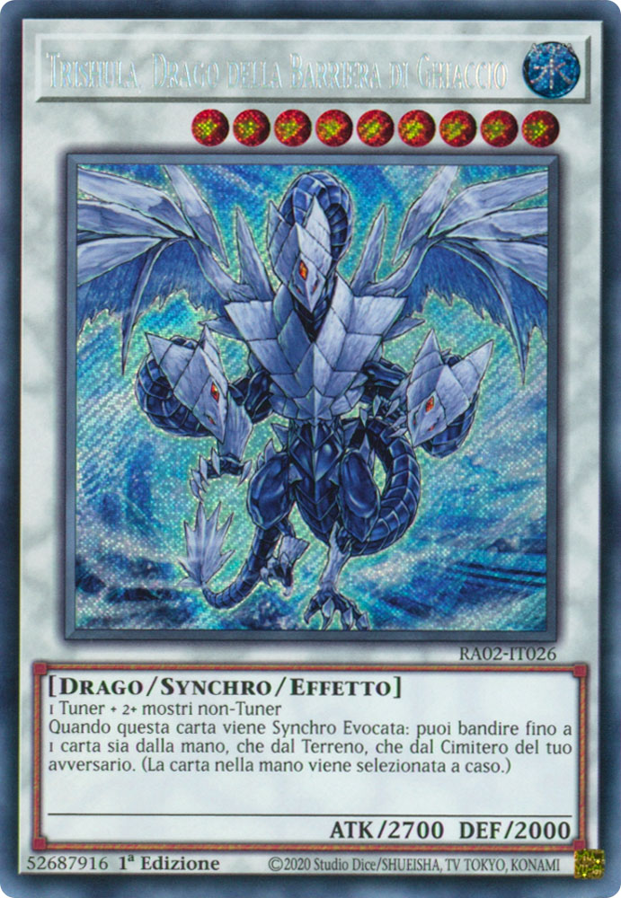 RA02-IT026 Trishula, Drago della Barriera di Ghiaccio Rara Segreta 1a Edizione (IT) -NEAR MINT-