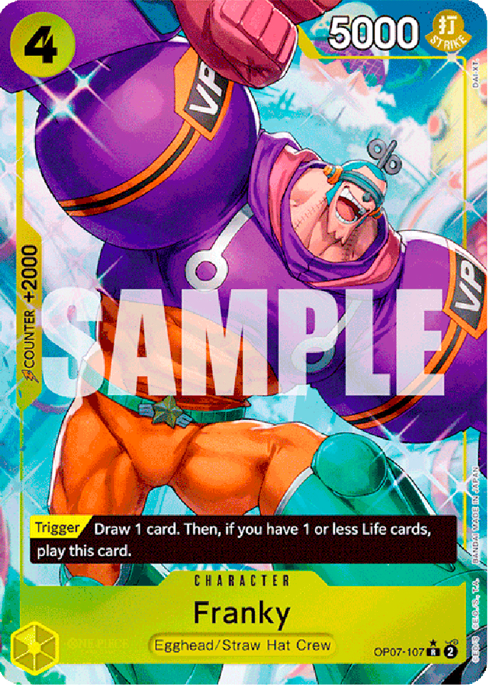 OP07-107 Franky rare foil parallel (EN) -NEAR MINT-