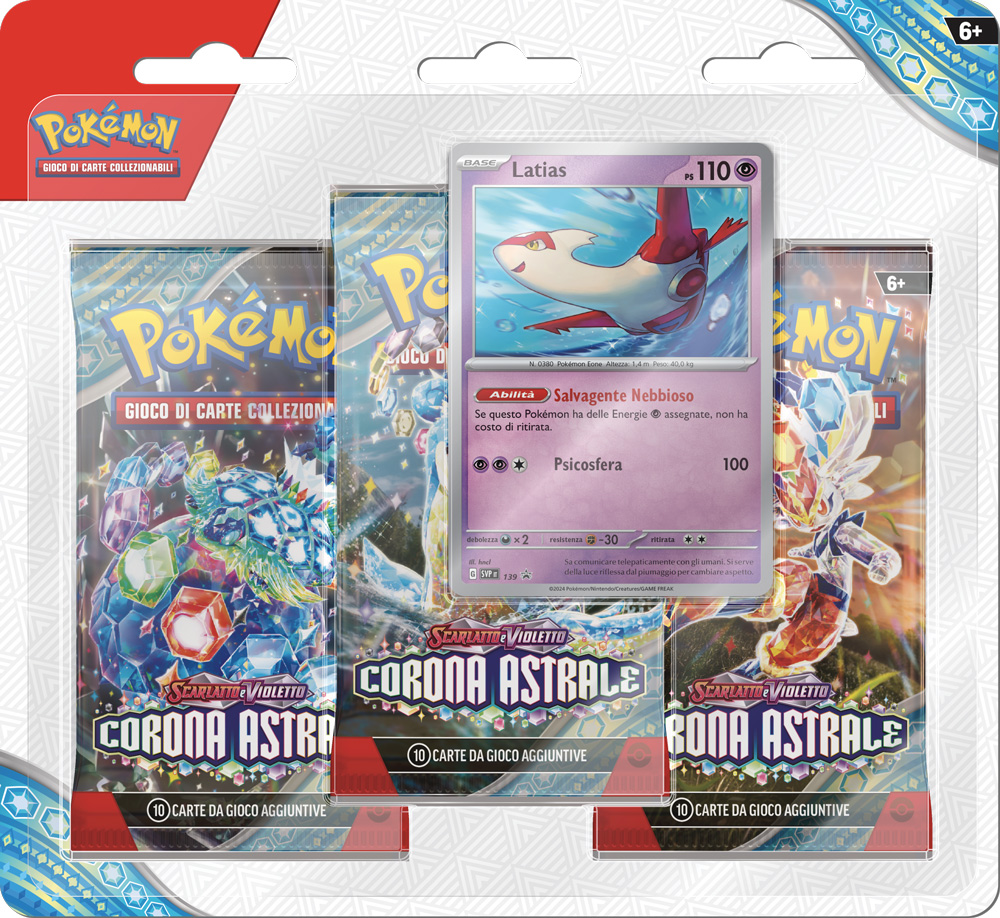 Scarlatto e Violetto Corona Astrale Blister 3 buste con carta promo Latias (IT)