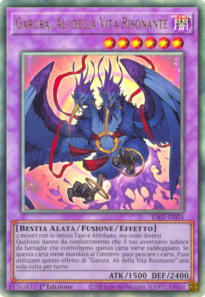 RA02-IT024 Garura, Ali della Vita Risonante Rara Ultimate 1a Edizione (IT) -NEAR MINT-