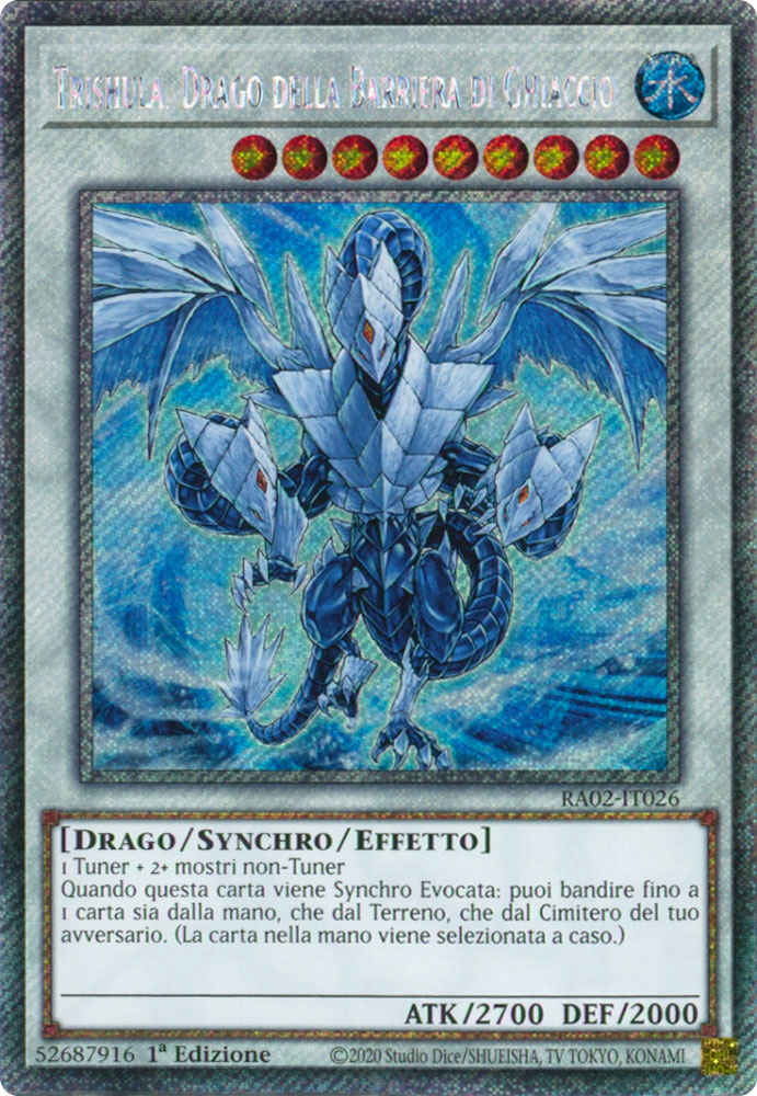RA02-IT026 Trishula, Drago della Barriera di Ghiaccio Platinum Segreta 1a Edizione (IT) -NEAR MINT-