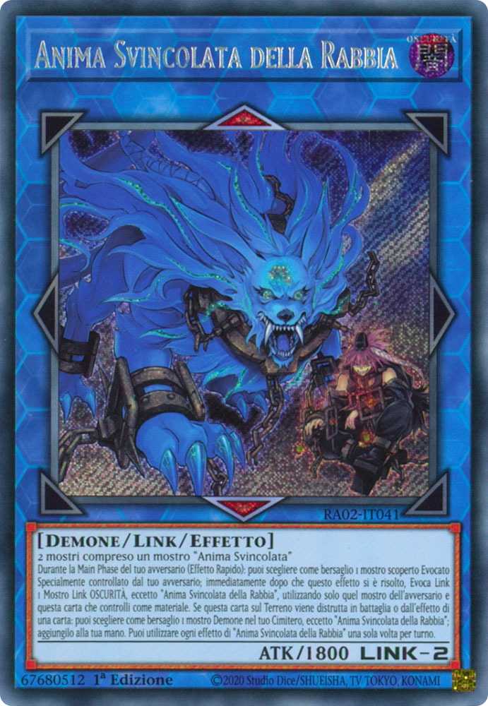 RA02-IT041 Anima Svincolata della Rabbia Rara Segreta 1a Edizione (IT) -NEAR MINT-