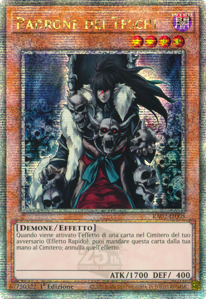 RA02-IT005 Padrone dei Teschi Rara Segreta Quarto di Secolo 1a Edizione (IT) -NEAR MINT-