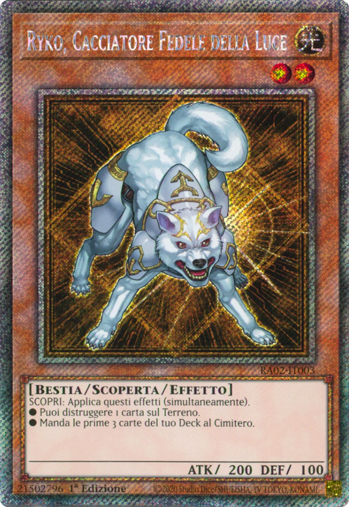 RA02-IT003 Ryko, Cacciatore Fedele della Luce Rara Segreta 1a Edizione (IT) -NEAR MINT-