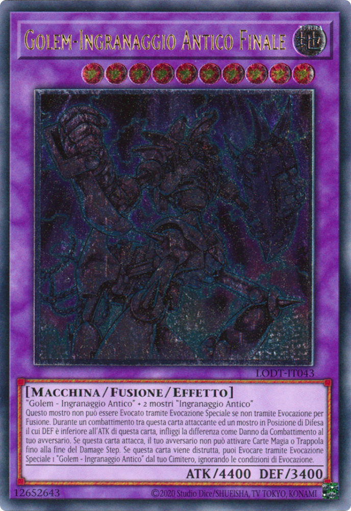 LODT-IT043 Golem-Ingranaggio Antico Finale Rara ultimate unlimited (ristampa) (IT) -NEAR MINT-