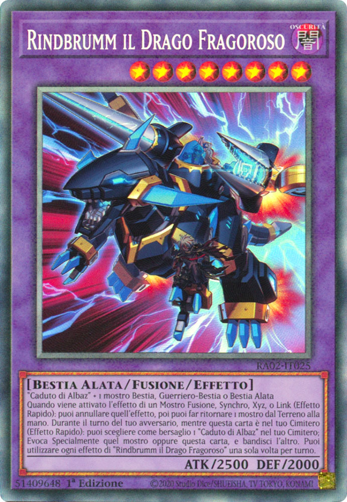 RA02-IT025 Rindbrumm il Drago Fragoroso Rara Collector 1a Edizione (IT) -NEAR MINT-