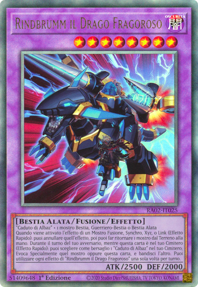 RA02-IT025 Rindbrumm il Drago Fragoroso Rara Ultimate 1a Edizione (IT) -NEAR MINT-