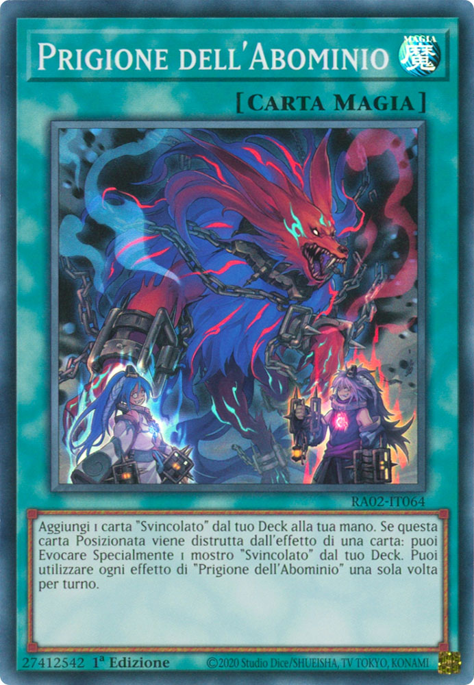 RA02-IT064 Prigione dell'Abominio Super Rara 1a Edizione (IT) -NEAR MINT-