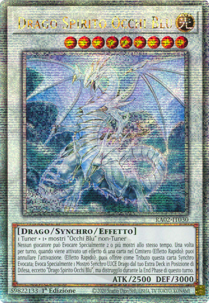 RA02-IT030 Drago Spirito Occhi Blu Rara Segreta Quarto di Secolo 1a Edizione (IT) -NEAR MINT-