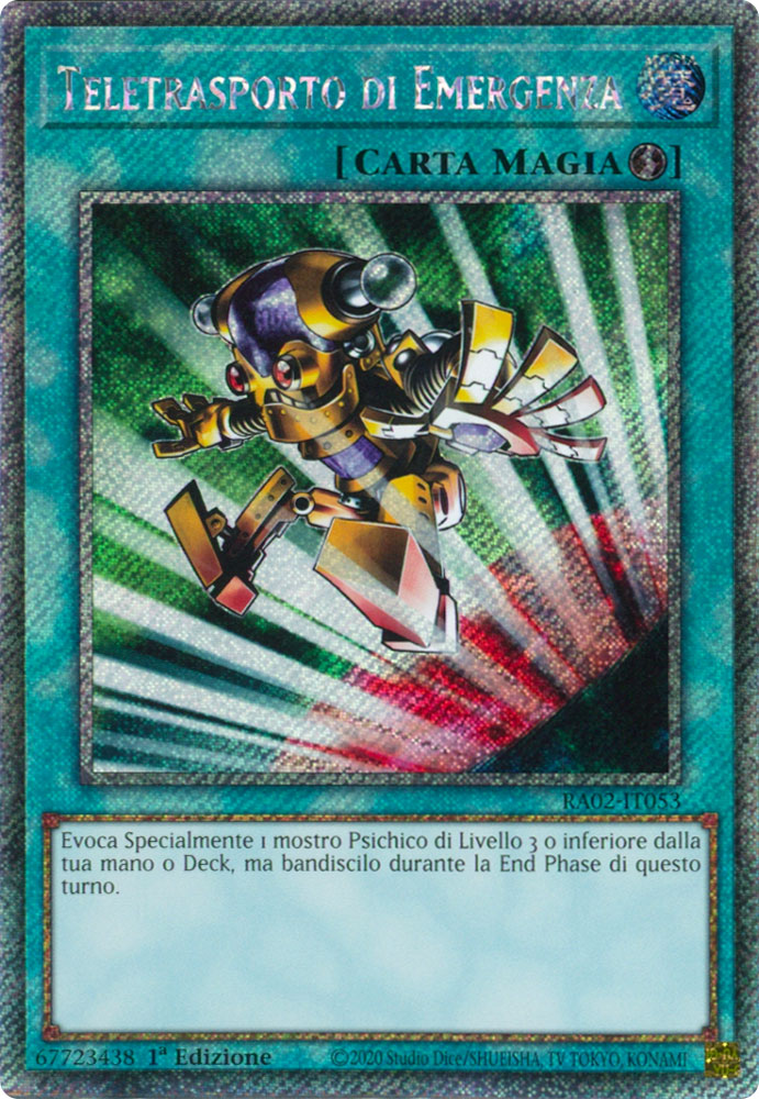 RA02-IT053 Teletrasporto di Emergenza Platinum Segreta 1a Edizione (IT) -NEAR MINT-