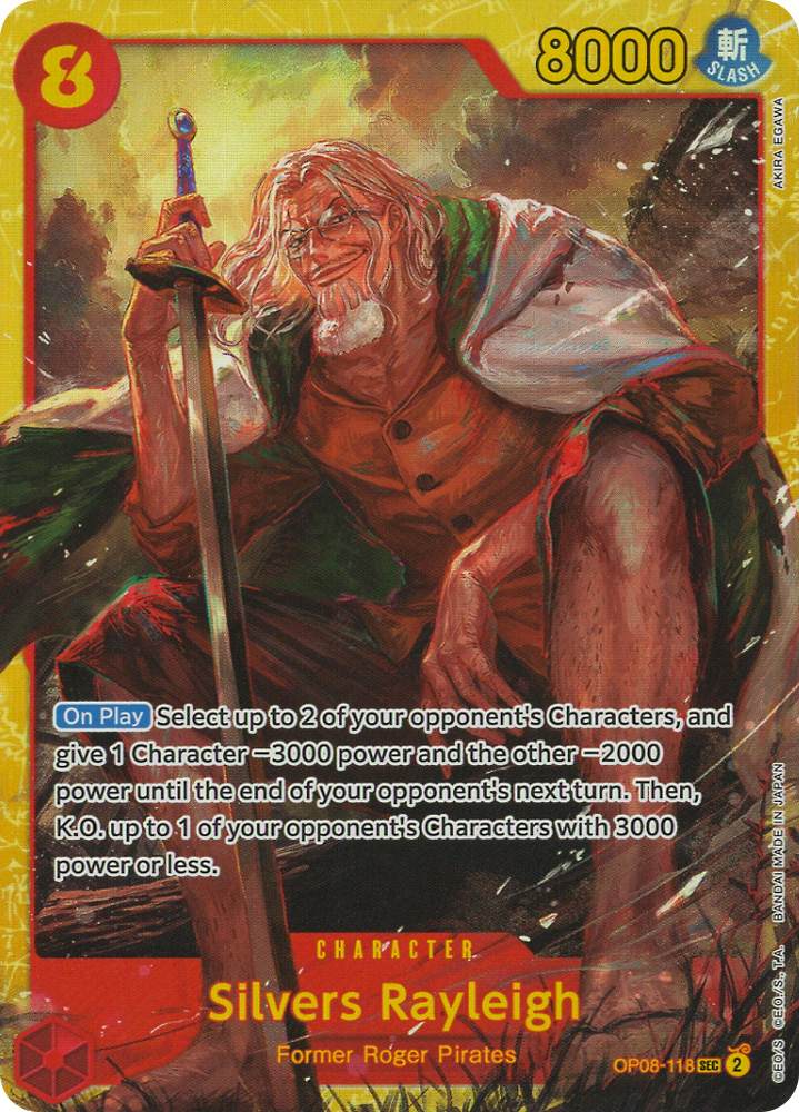 OP08-118 Silvers Rayleigh secret rare foil (EN) -NEAR MINT-