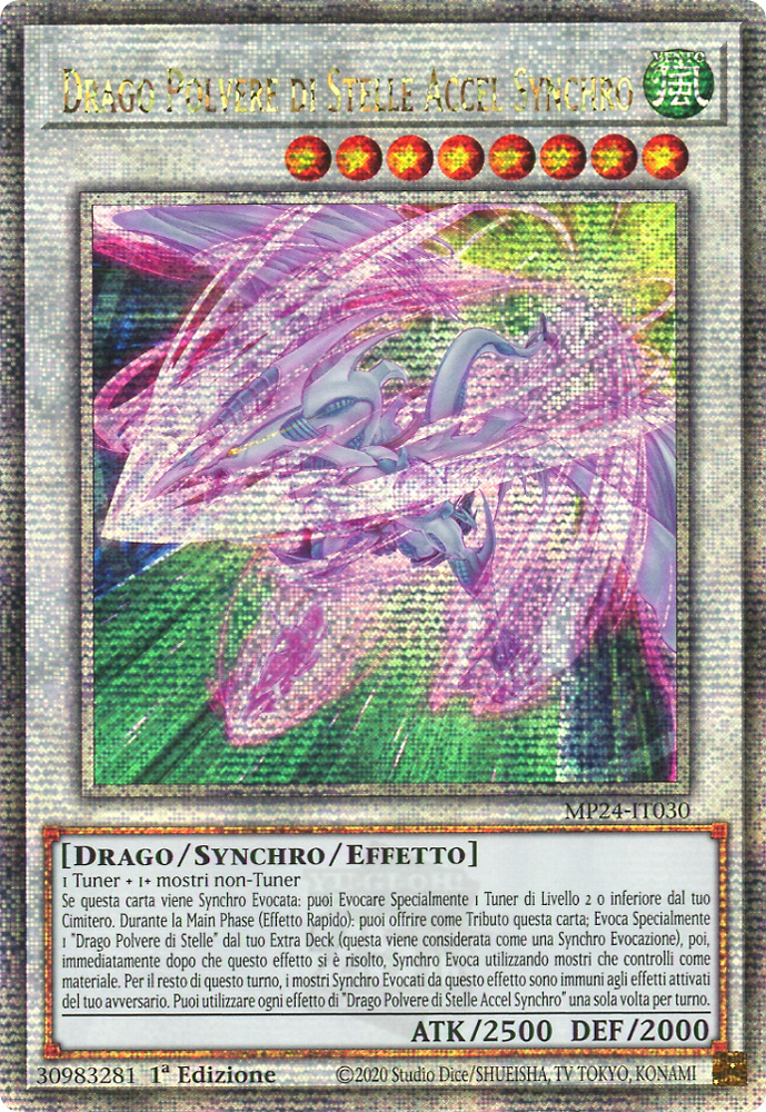 MP24-IT030 Drago Polvere di Stelle Accel Synchro rara segreta quarto di secolo 1a Edizione (IT) -NEAR MINT-