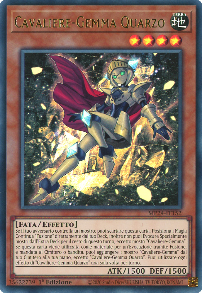 MP24-IT152 Cavaliere-Gemma Quarzo ultra rara 1a Edizione (IT) -NEAR MINT-
