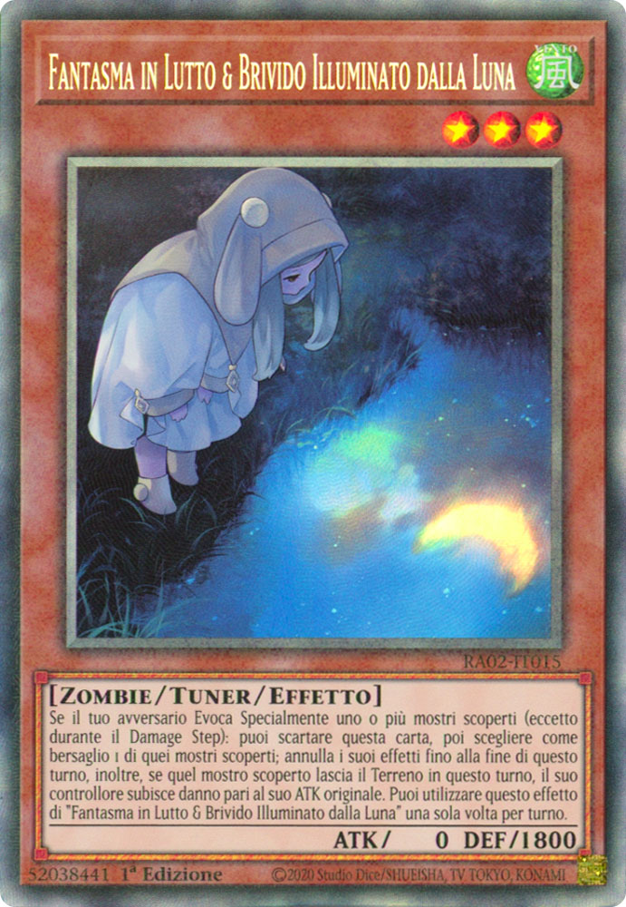 RA02-IT015 Fantasma in Lutto & Brivido Illuminato dalla Luna (Versione Alternativa) Rara Collector 1a Edizione (IT) -NEAR MINT-