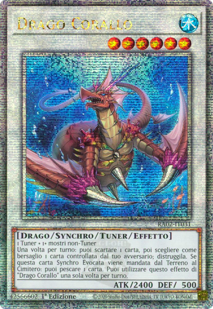 RA02-IT031 Drago Corallo Rara Segreta Quarto di Secolo 1a Edizione (IT) -NEAR MINT-