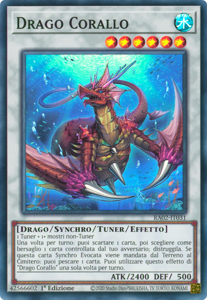 RA02-IT031 Drago Corallo Super Rara 1a Edizione (IT) -NEAR MINT-