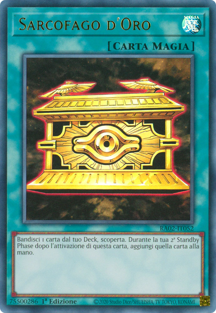 RA02-IT052 Sarcofago d'Oro Ultra Rara 1a Edizione (IT) -NEAR MINT-