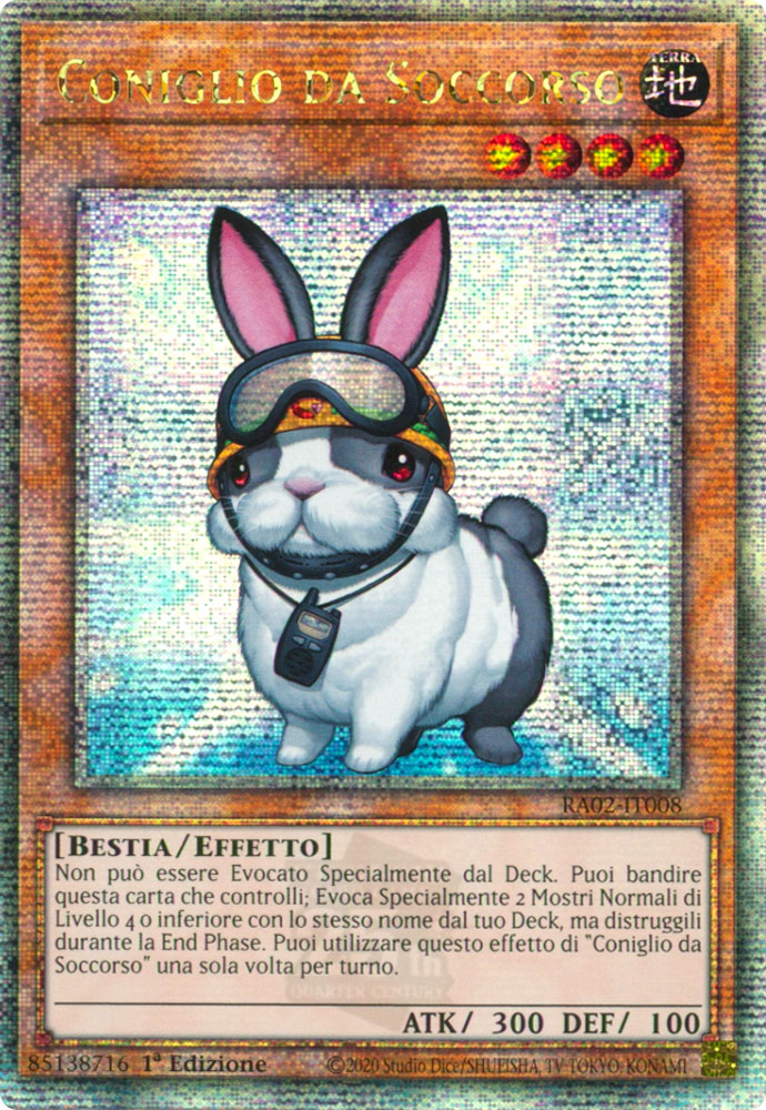 RA02-IT008 Coniglio da Soccorso Rara Segreta Quarto di Secolo 1a Edizione (IT) -NEAR MINT-