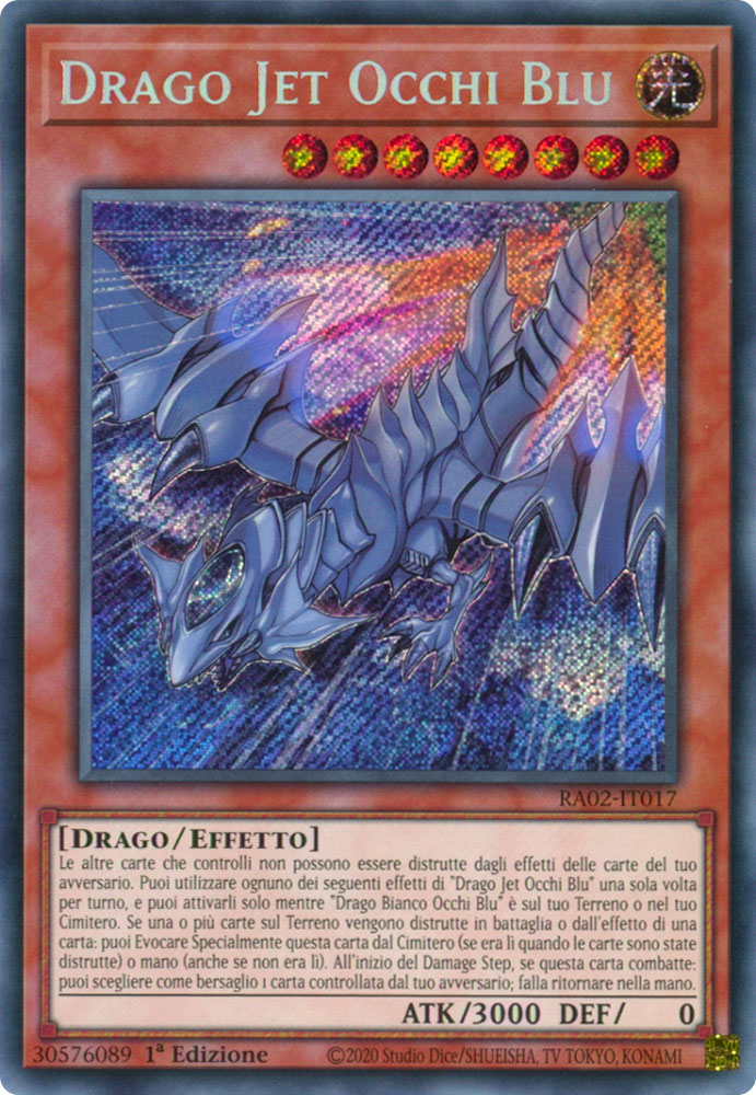 RA02-IT017 Drago Jet Occhi Blu Rara Segreta 1a Edizione (IT) -NEAR MINT-