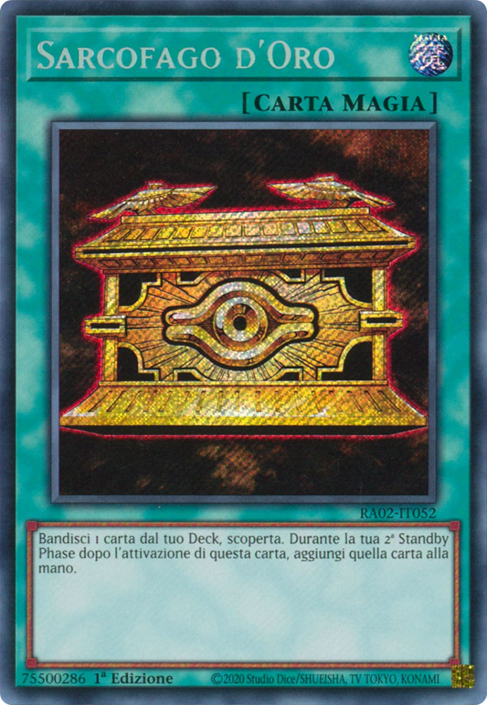 RA02-IT052 Sarcofago d'Oro Rara Segreta 1a Edizione (IT) -NEAR MINT-